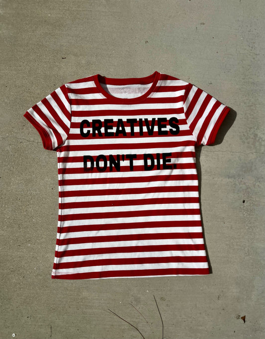 red striped baby tee